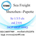 Shenzhen Port Sea Freight Shipping To Papette